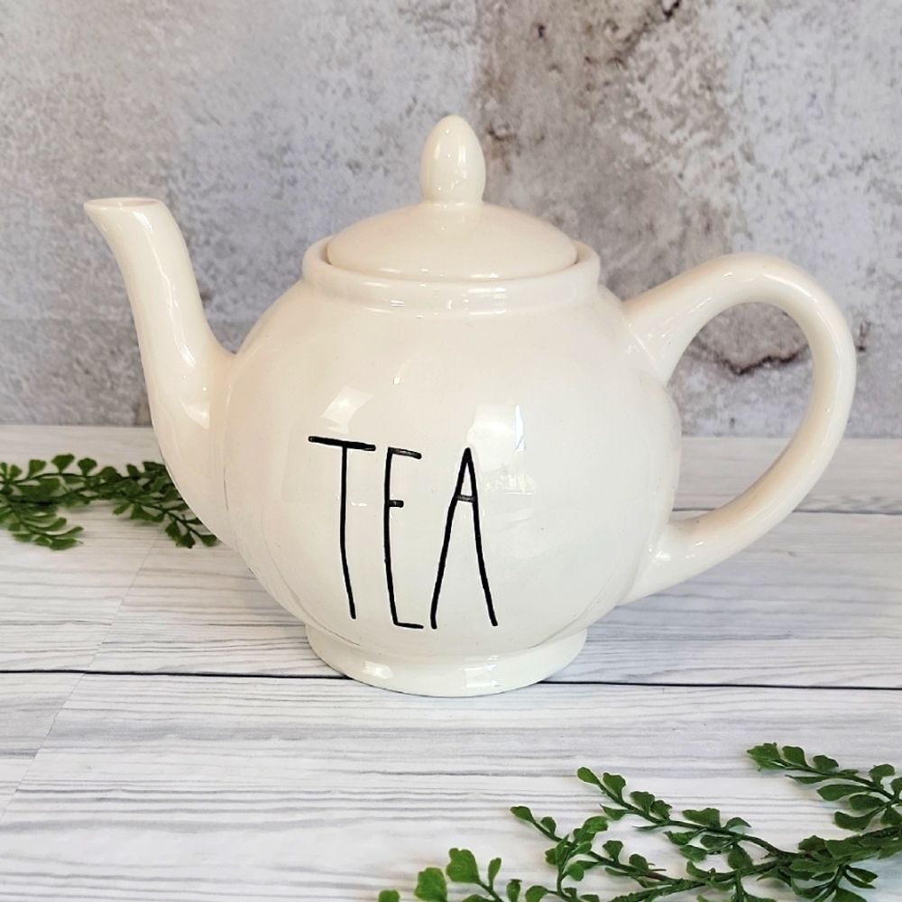 Rae Dunn Artisan Collection White Ceramic Teapot
